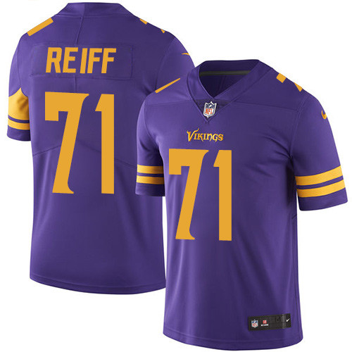 Minnesota Vikings 71 Limited Riley Reiff Purple Nike NFL Men Jersey Rush Vapor Untouchable